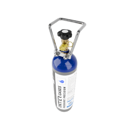 Intergases 2kg N2O cylinder high angle left