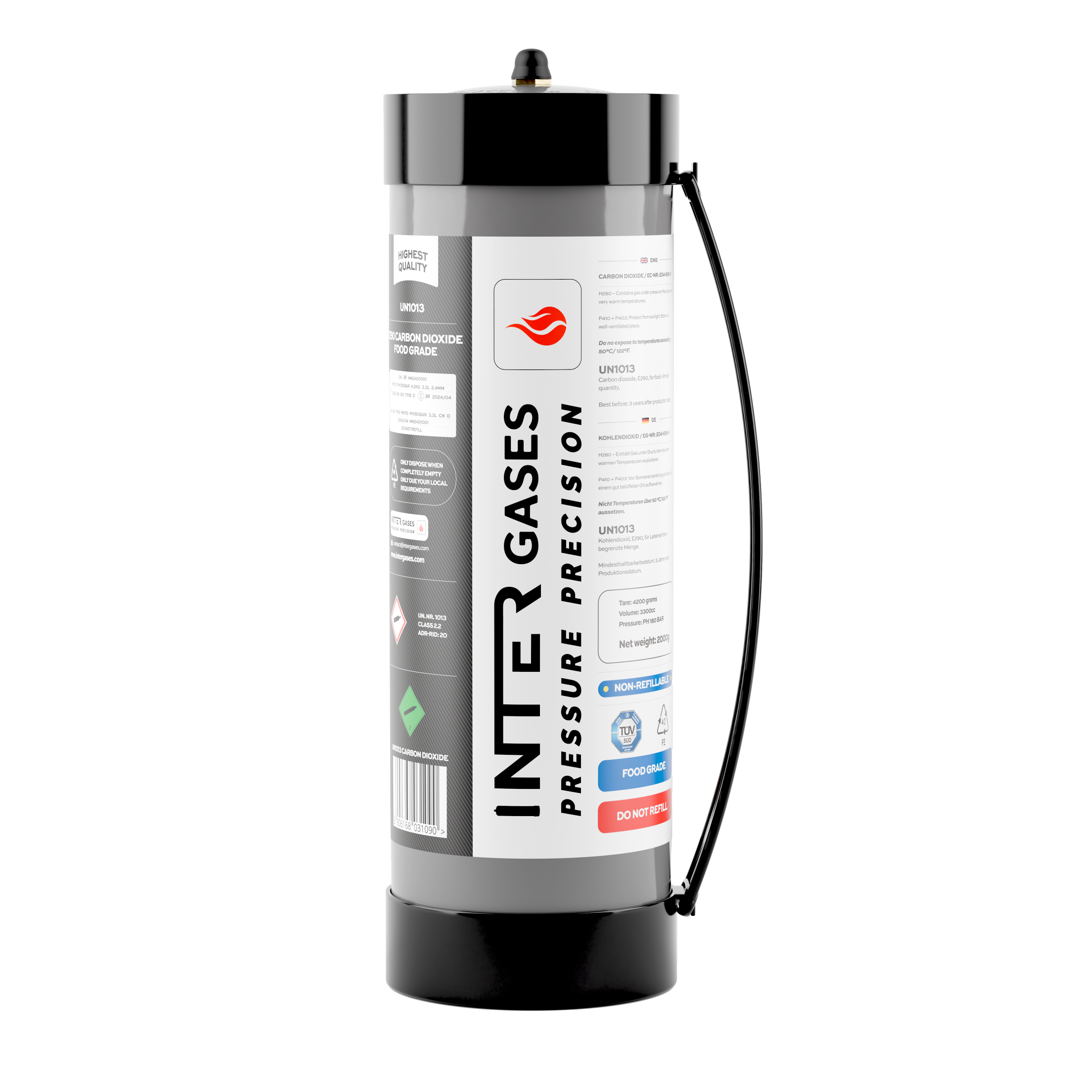aedc75522168c6c9ff0a39fe0b07a296-1.png Intergases 2000g disposable CO2 cylinder front view
