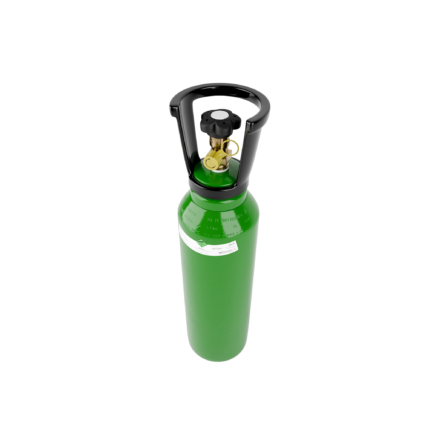 Argon cylinder refill high angle view