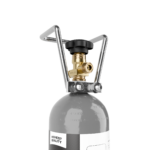 CO2 2kg cylinder refill low angle view