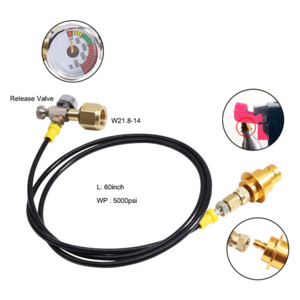 SodaStream external CO2 adapter kit W21.8-14 with manometer and hose